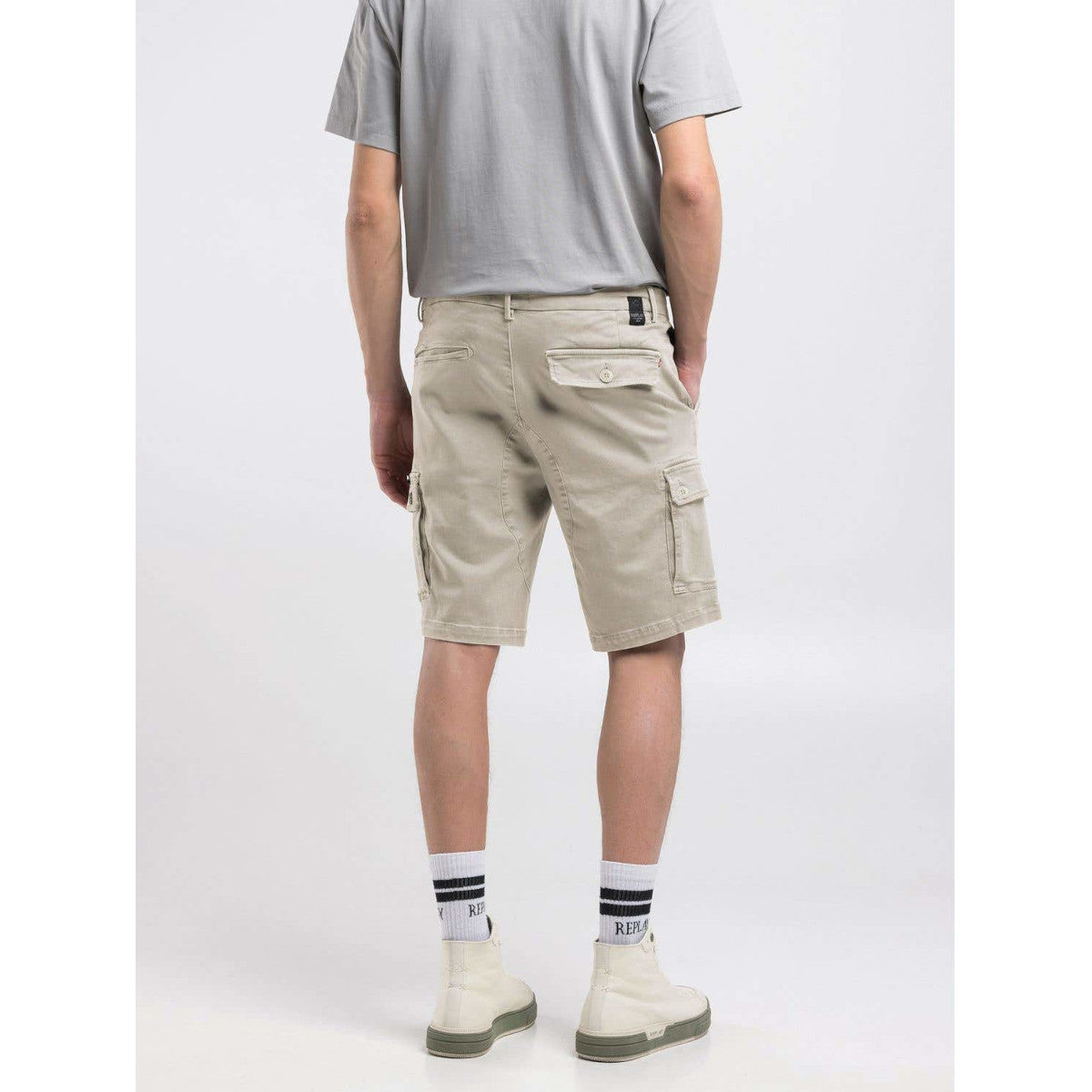Replay Vannie Hypercargo Shorts 013 Alabaster