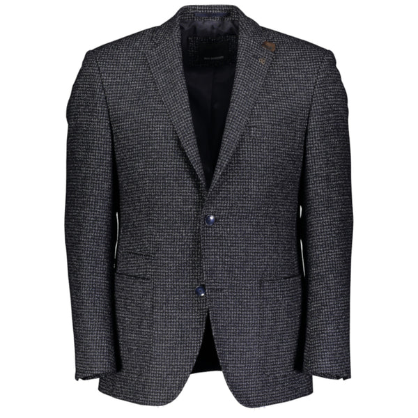 Roy Robson Reg Fit Micro Check Jacket A410 Navy