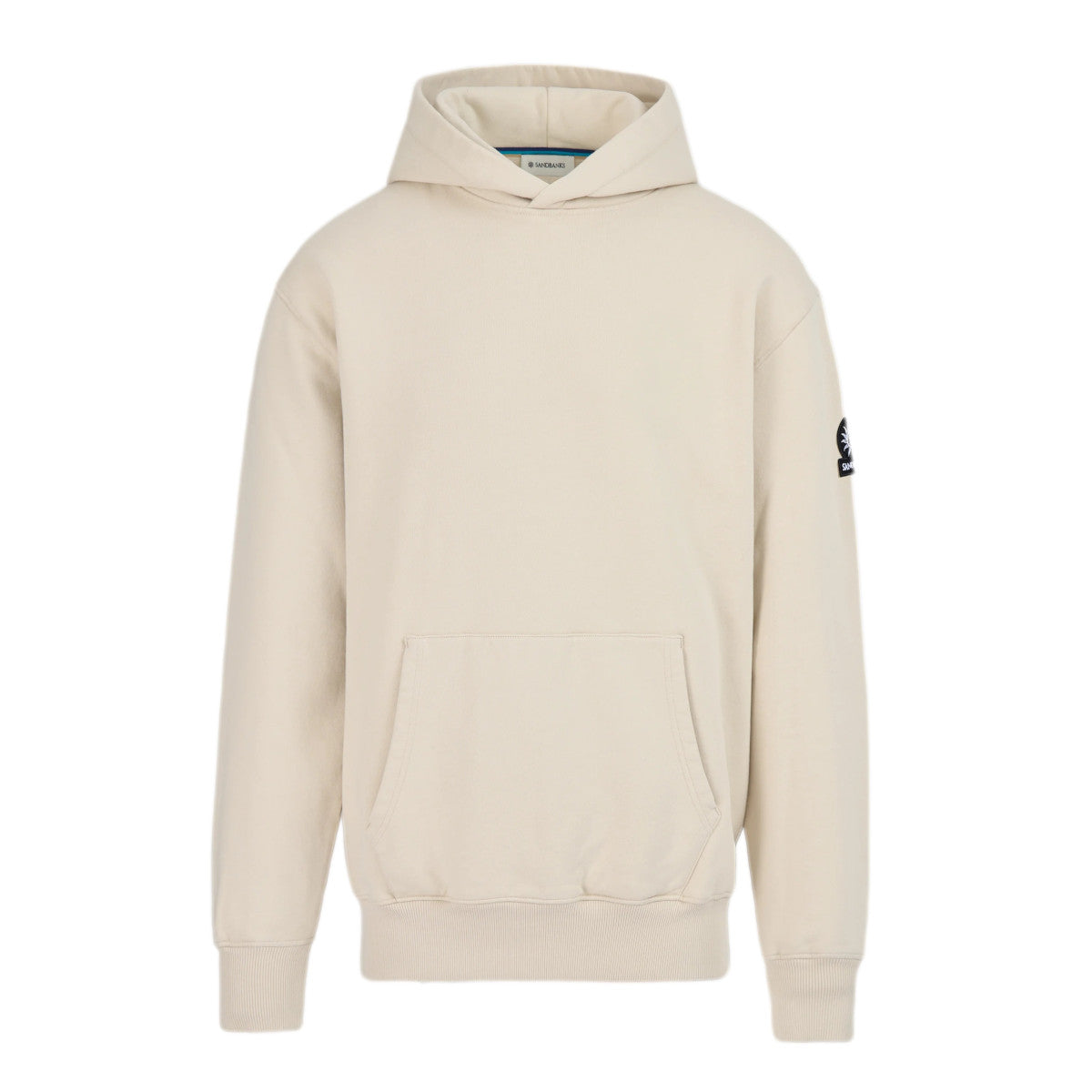 Sandbanks Badge Logo Hoodie Stone