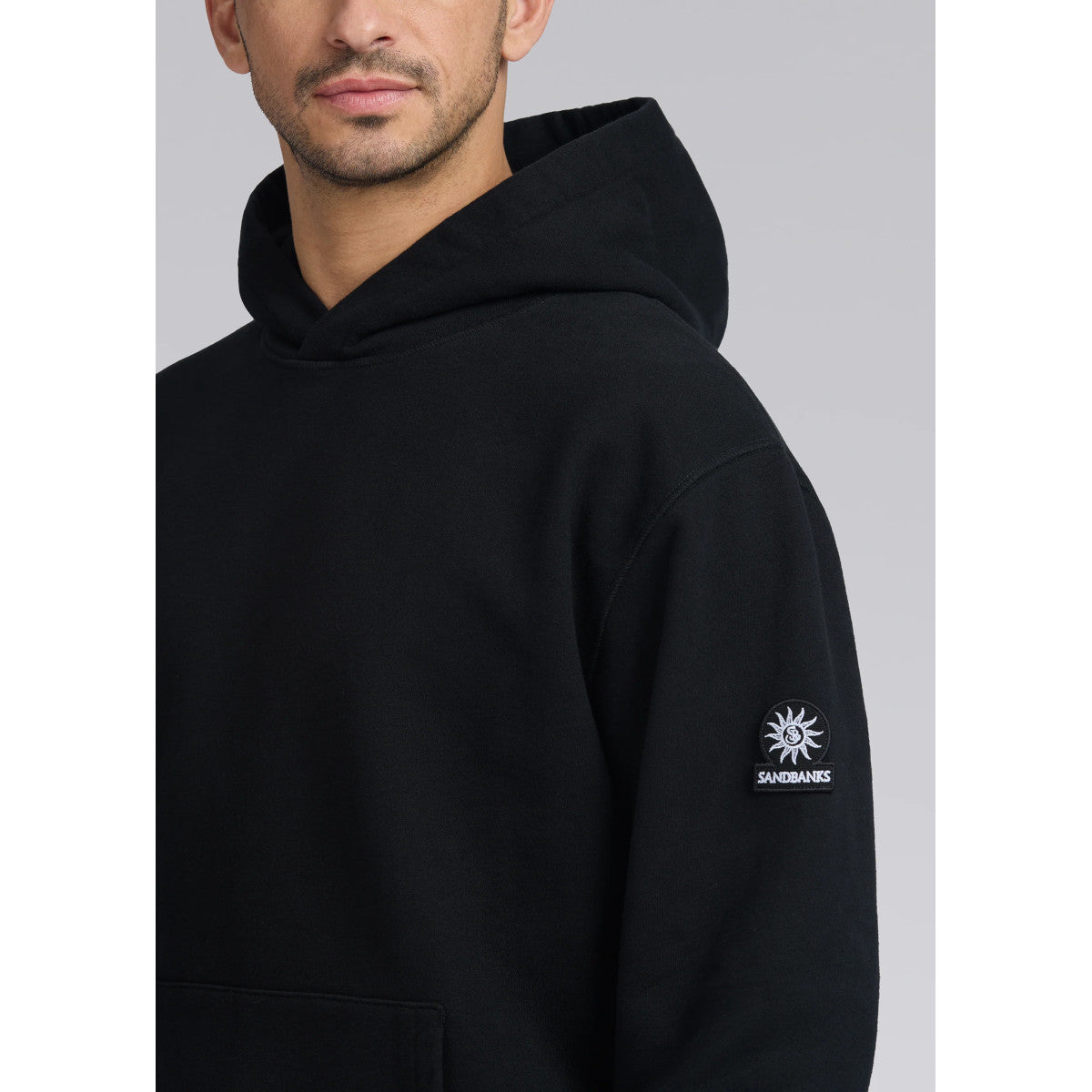 Sandbanks Badge Logo Hoody Black