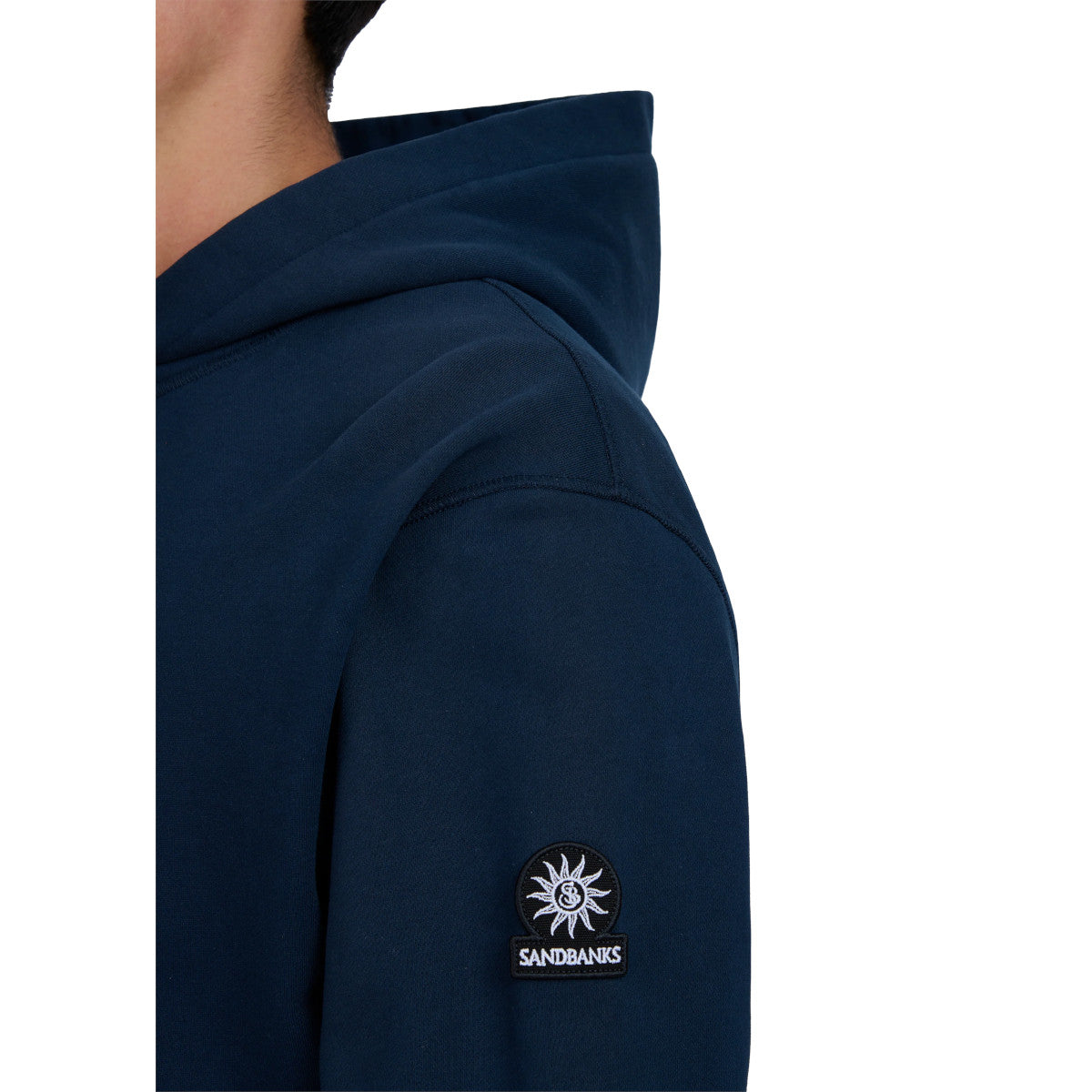 Sandbanks Badge Logo Hoody Navy