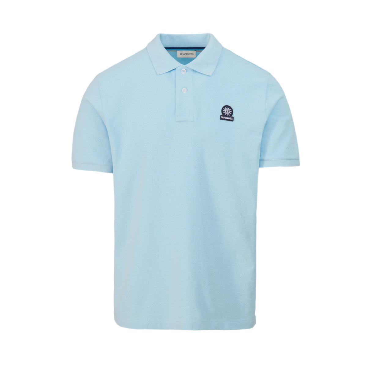 Sandbanks Badge Logo Polo Shirt Crystal Blue