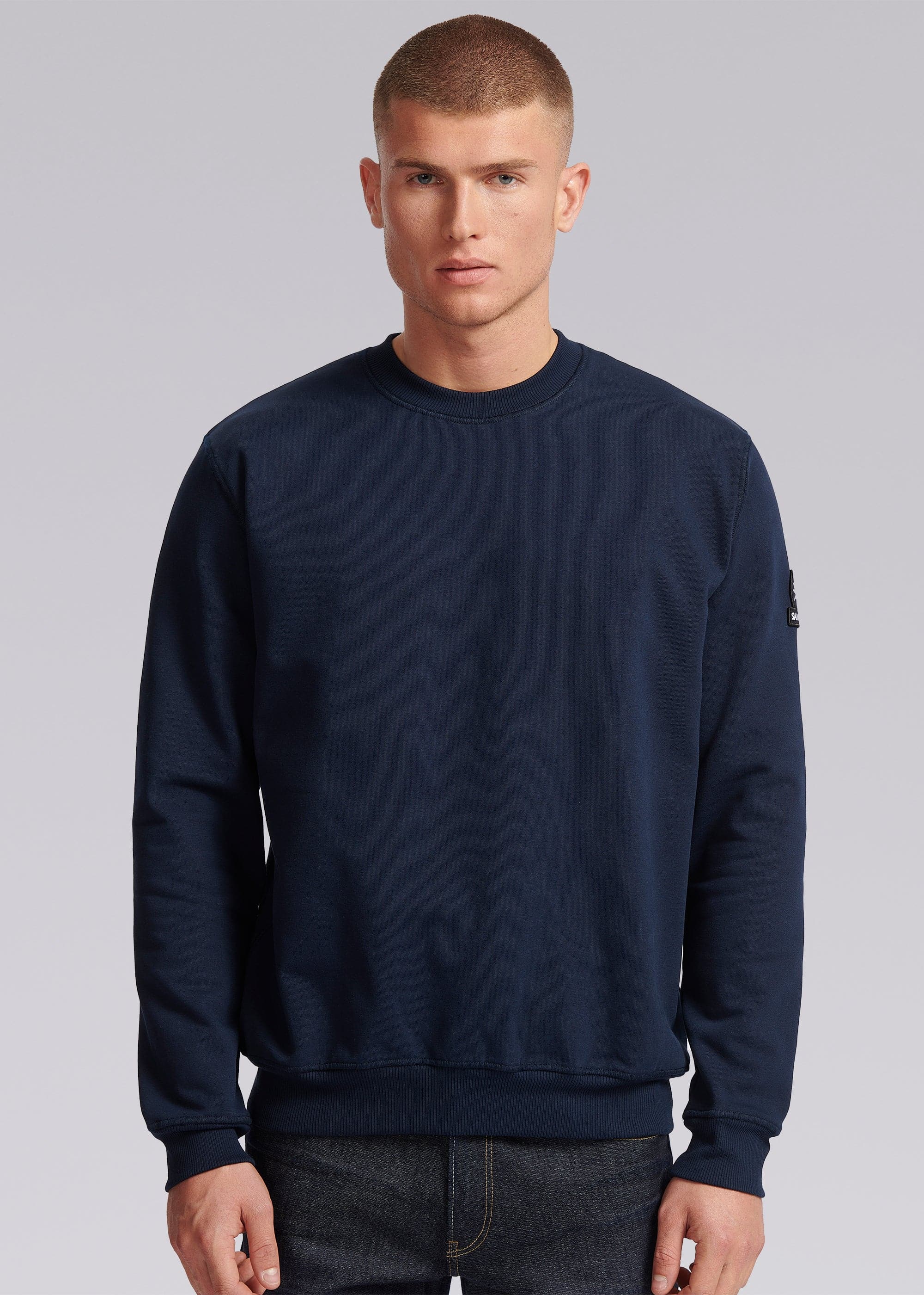 Sandbanks Badge Logo Sweatshirt Navy