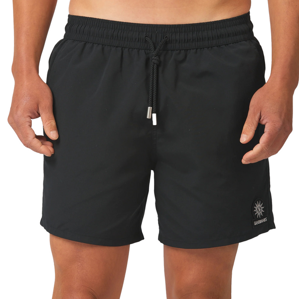 Sandbanks Badge Logo Swimshort Black