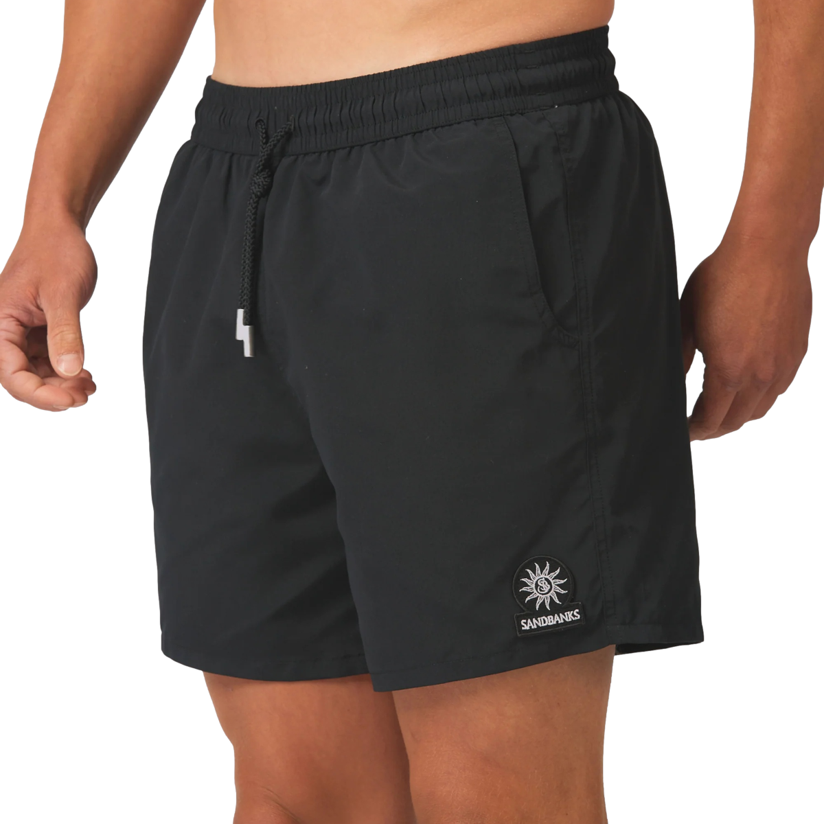 Sandbanks Badge Logo Swimshort Black