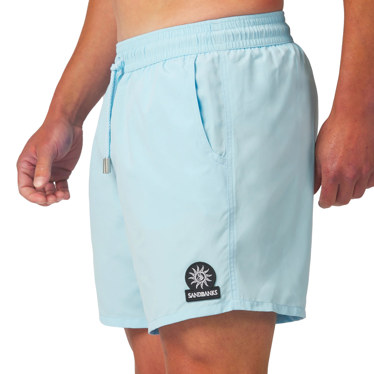 Sandbanks Badge Logo Swimshort Crystal Blue