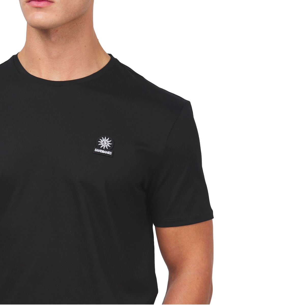 Sandbanks Badge Logo T-Shirt Black