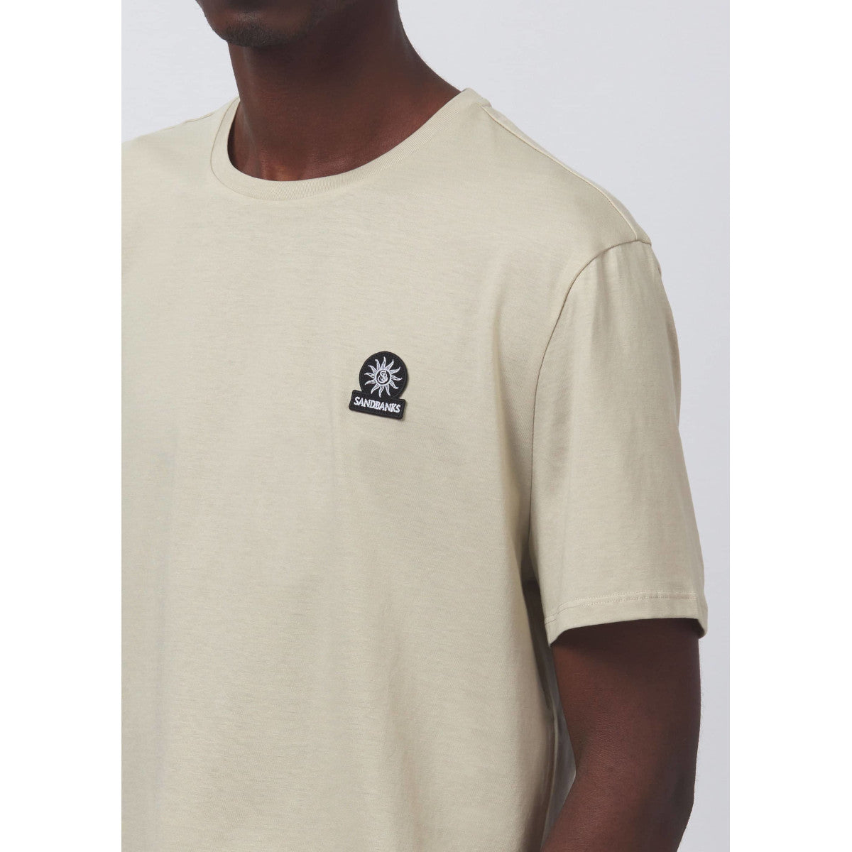 Sandbanks Badge Logo T-Shirt S1-25 Stone