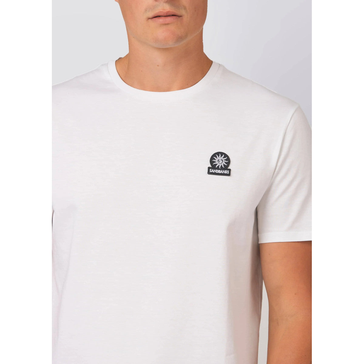 Sandbanks Badge Logo T-Shirt S1-25 White