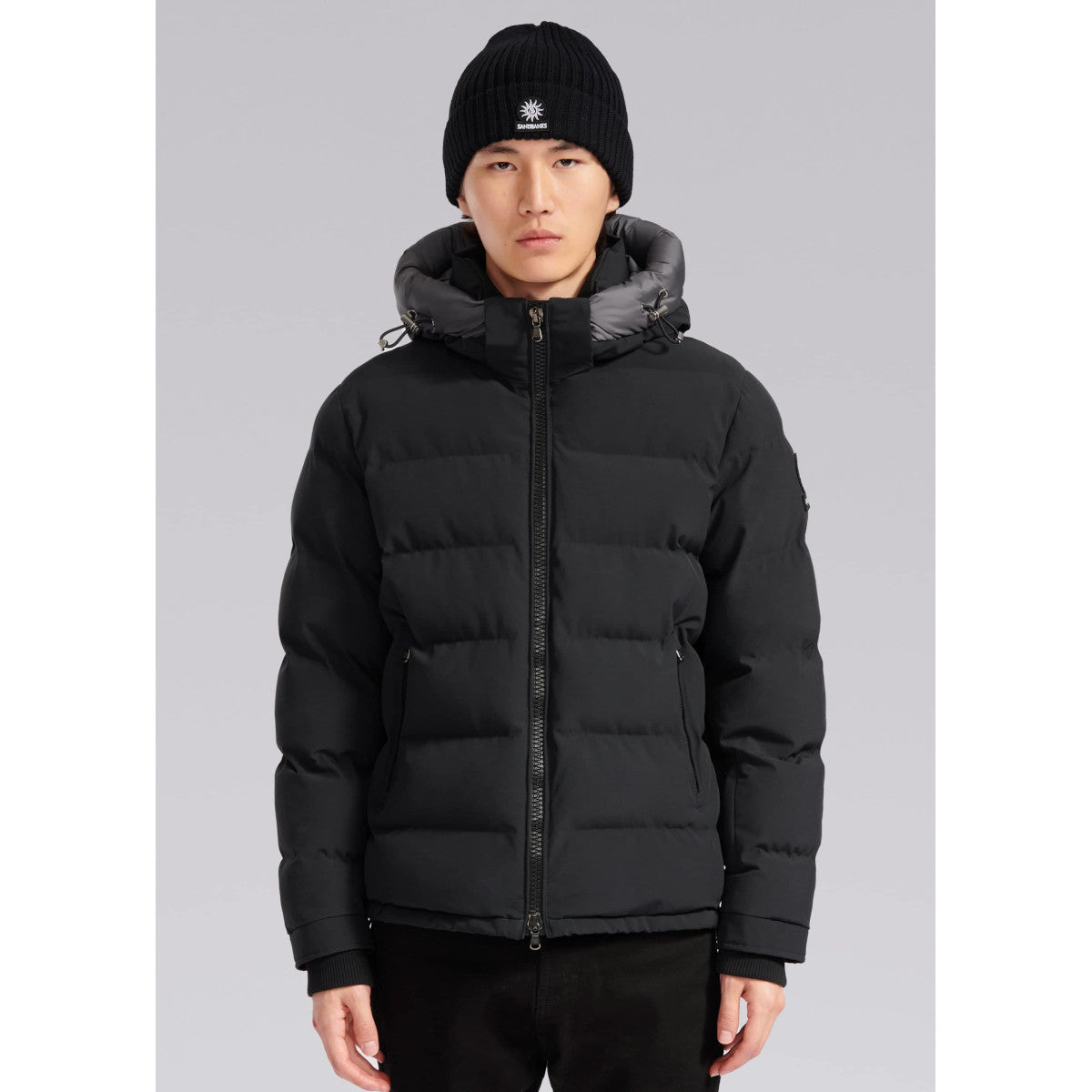 Sandbanks Banks Short Puffer  Black