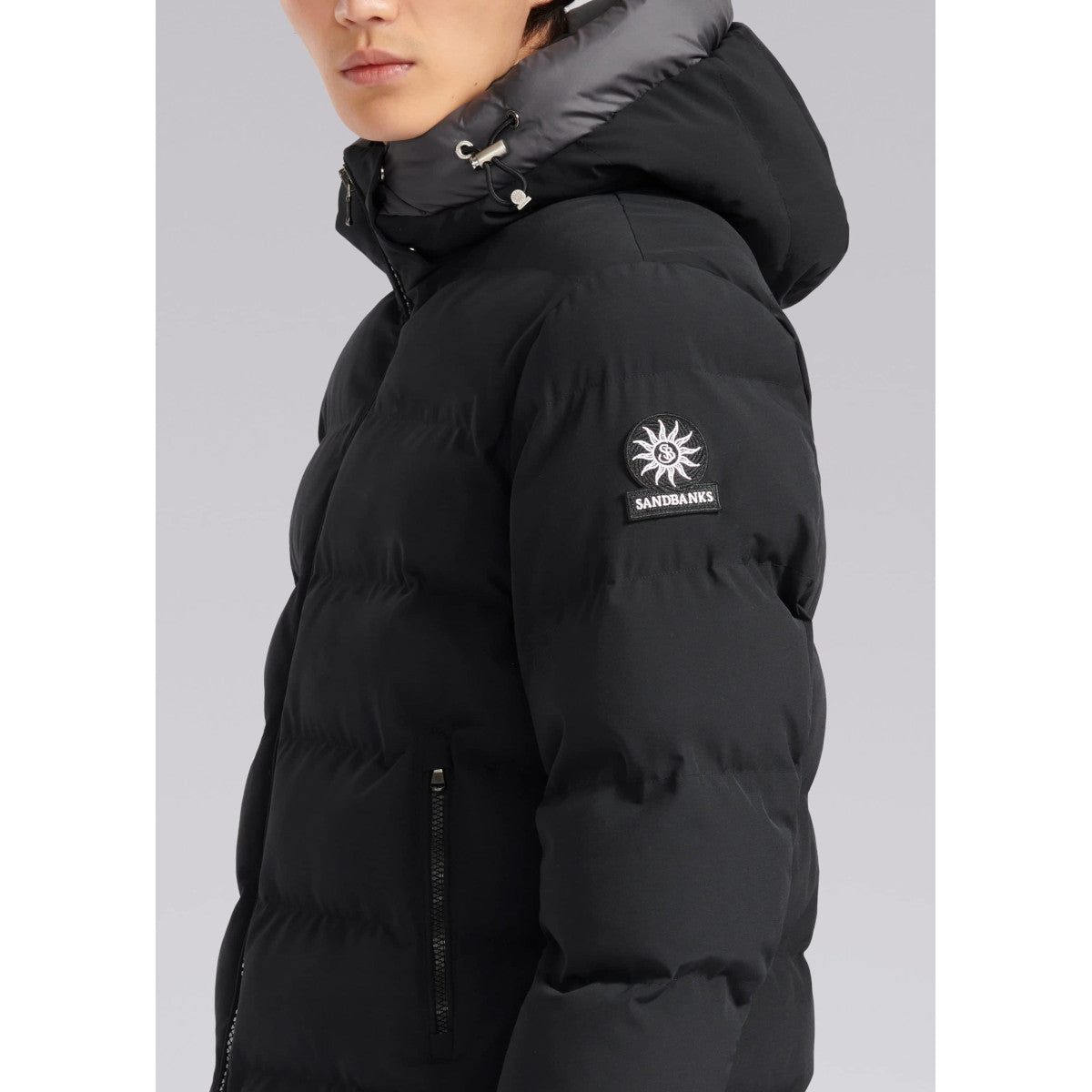 Sandbanks Banks Short Puffer  Black
