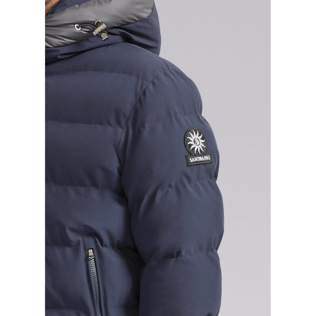 Sandbanks Banks Short Puffer  Navy
