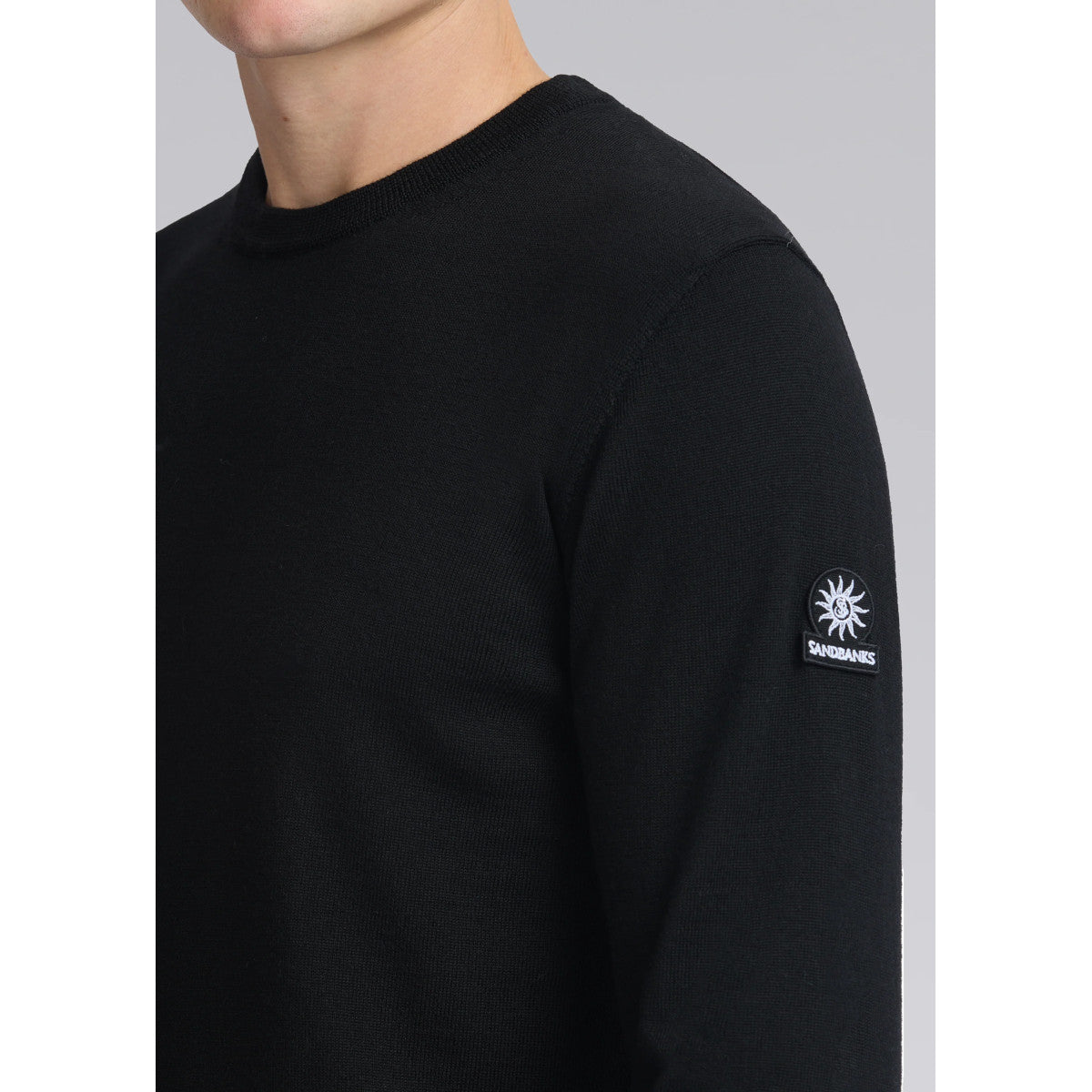 SandbanksMerinoCrewNeckJumperBlack__2