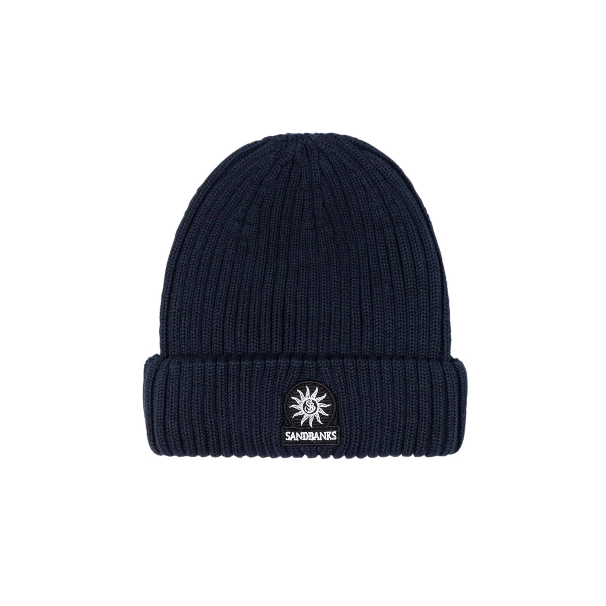 SandbanksMerinoWoolRibbedBeanieNavy__1