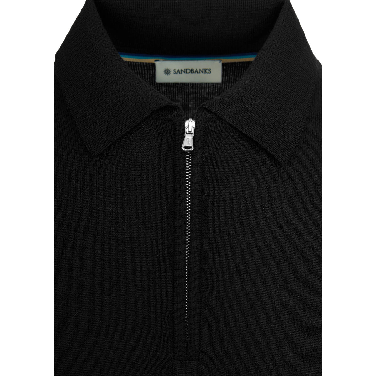 SandbanksMerinoWoolZipPoloShirtBlack__2