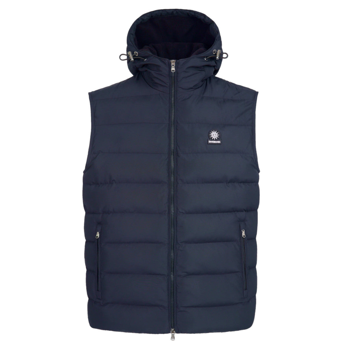 Sandbanks Micro Puffer Hooded Gilet Navy