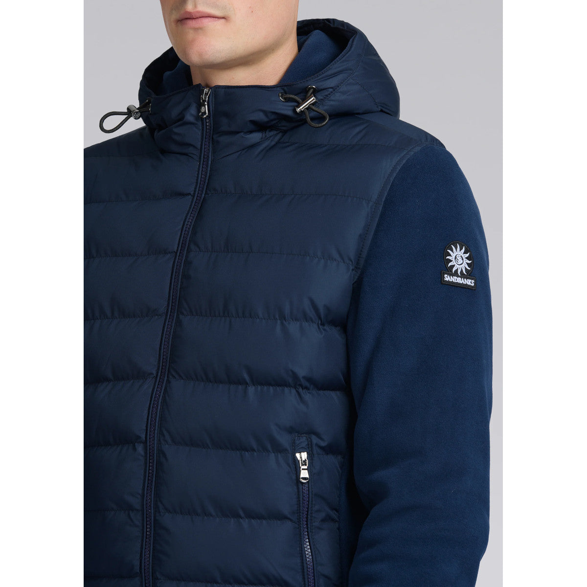 Sandbanks Outlander Hybrid Puffer Jacket Navy