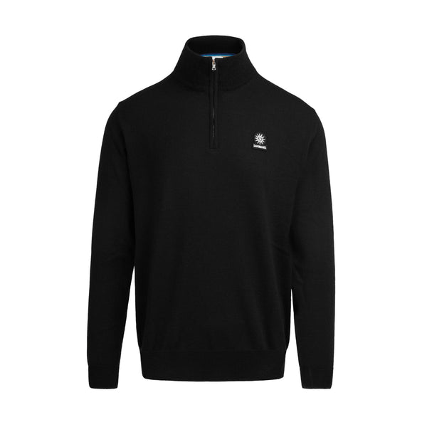 Sandbanks Quarter Zip Knit A1-24 Black