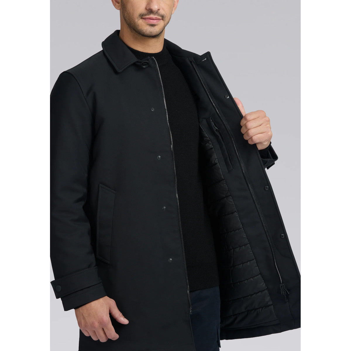 Sandbanks Quilted Mac Black