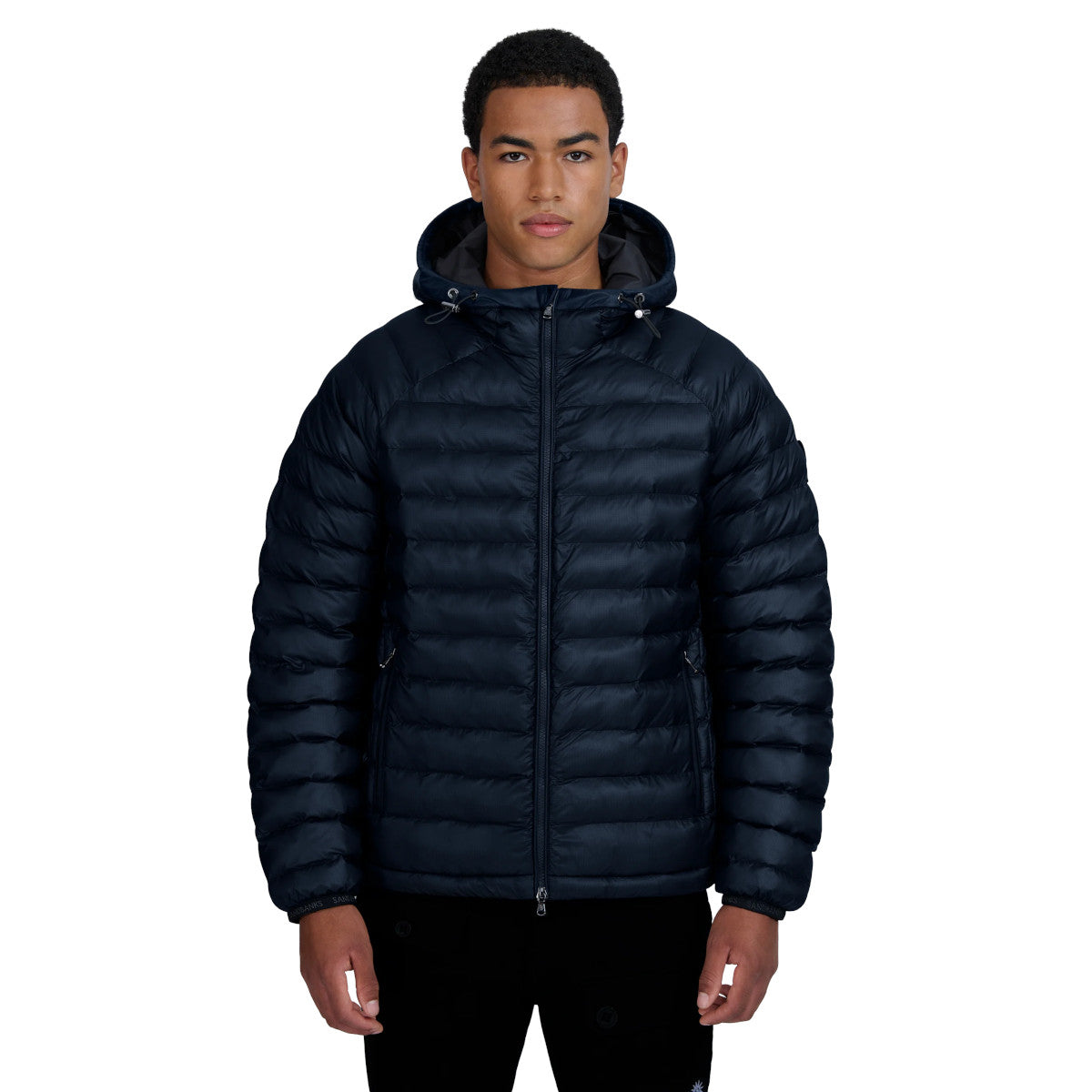 Sandbanks Ragland Hooded Micro Puffer Navy