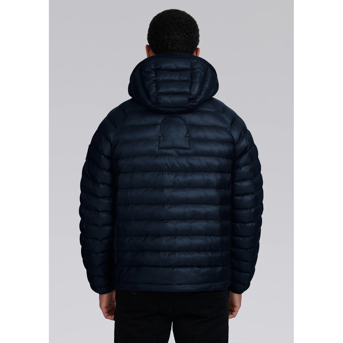 Sandbanks Ragland Hooded Micro Puffer Navy