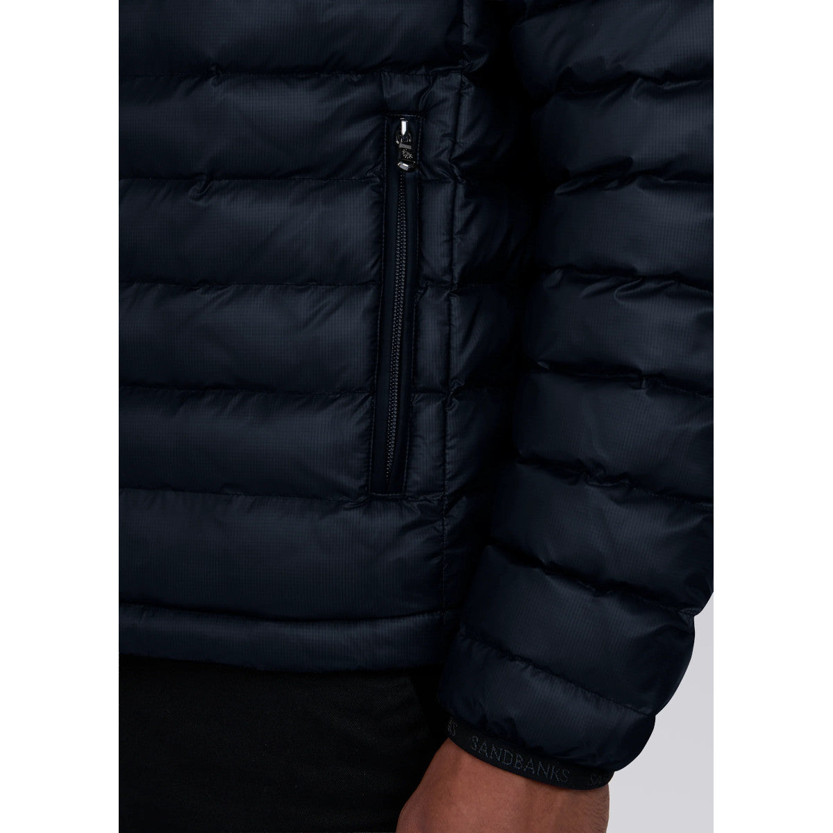 Sandbanks Ragland Hooded Micro Puffer Navy