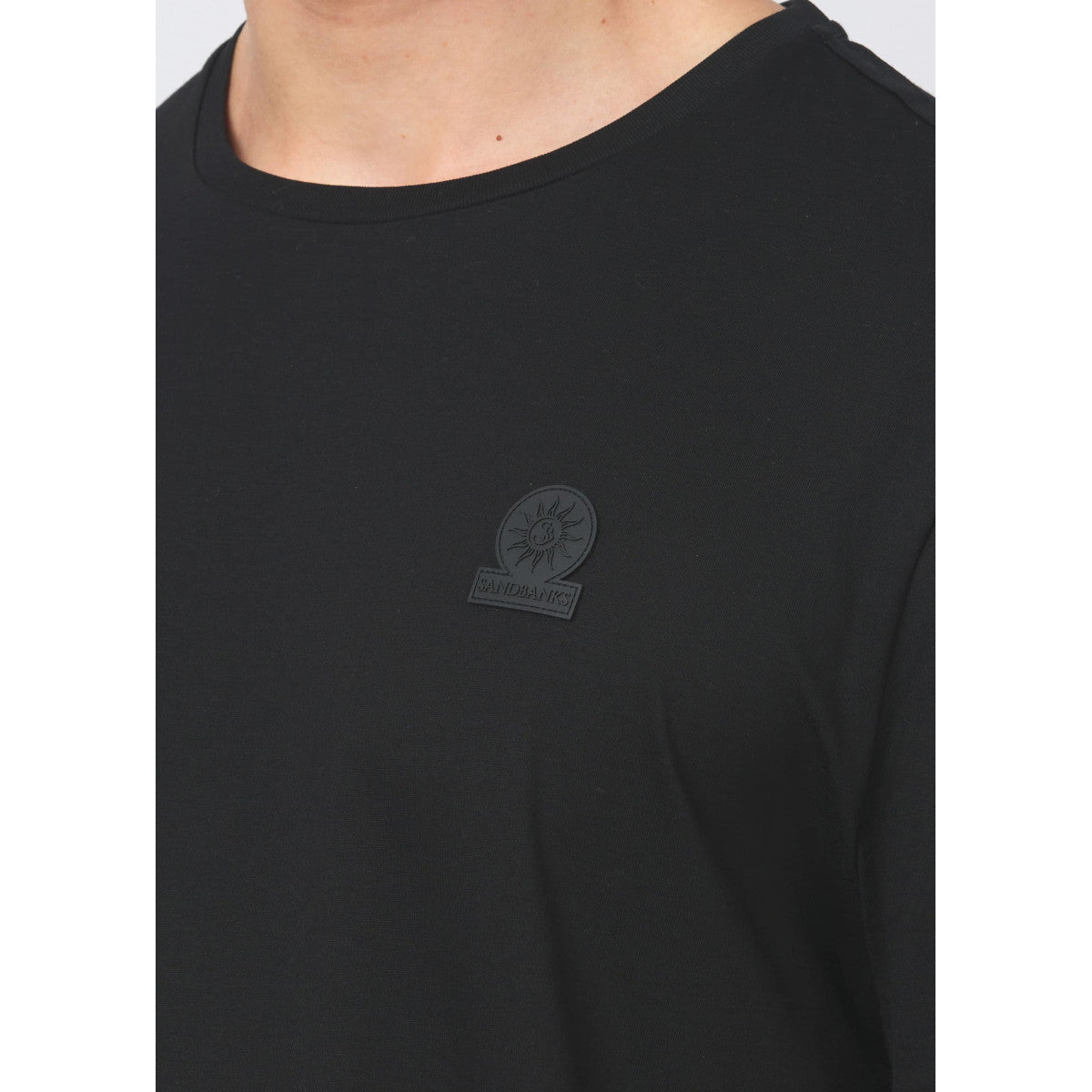 Sandbanks Rubber Badge T-Shirt Black