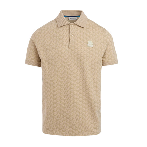 Sandbanks SB Monogram Jacquard Polo Shirt Sand