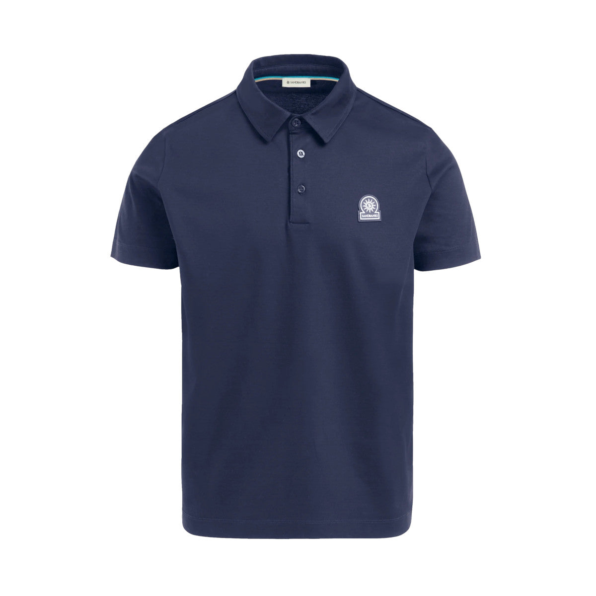 Sandbanks Self Fabric Collar Polo Shirt Navy