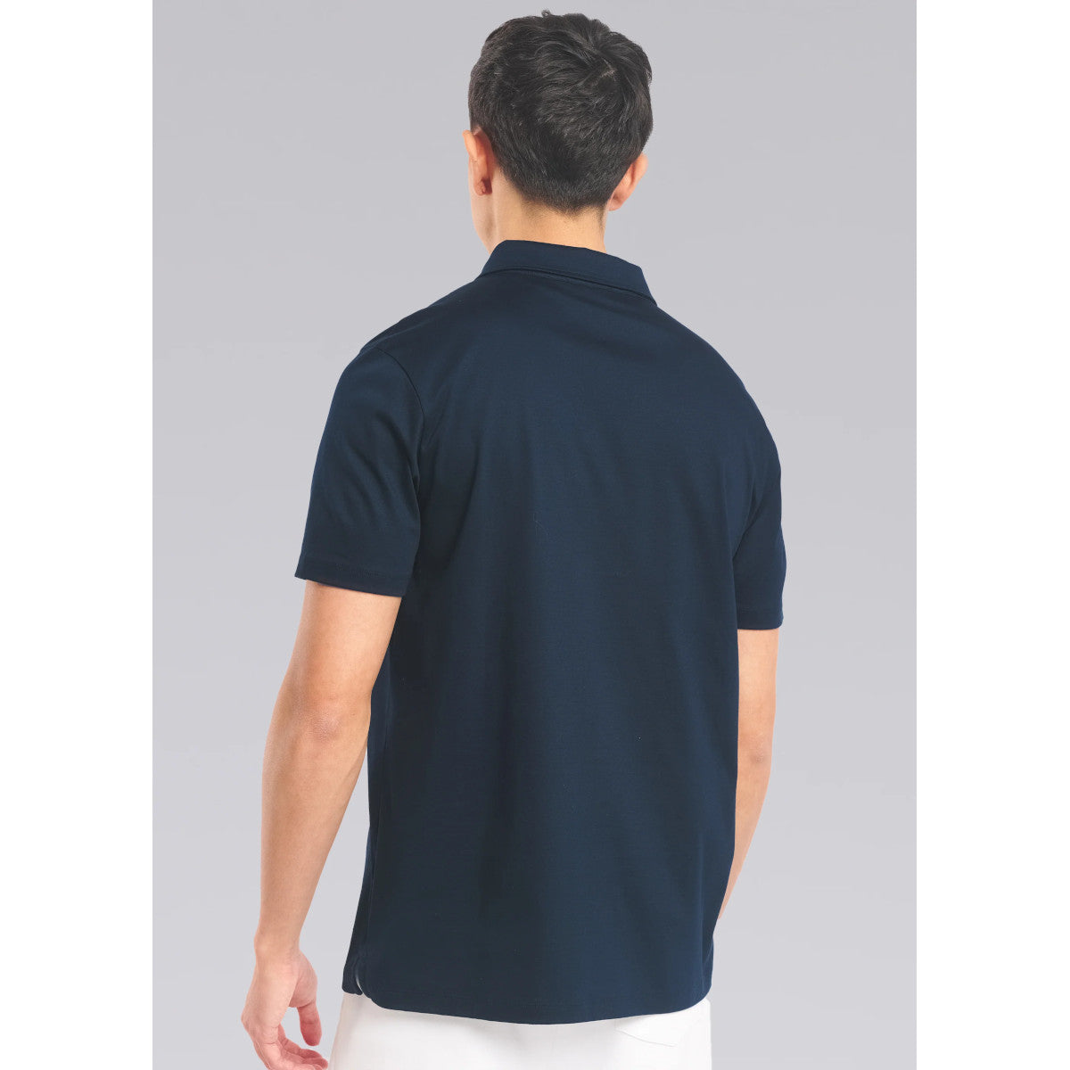 Sandbanks Self Fabric Collar Polo Shirt Navy