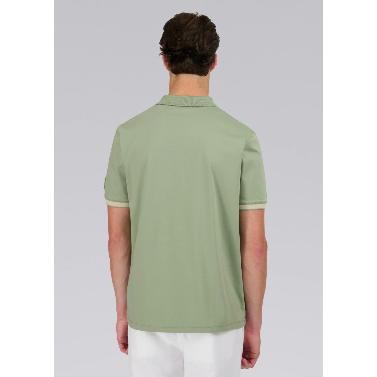Sandbanks Silicone Zip Polo Shirt Sage