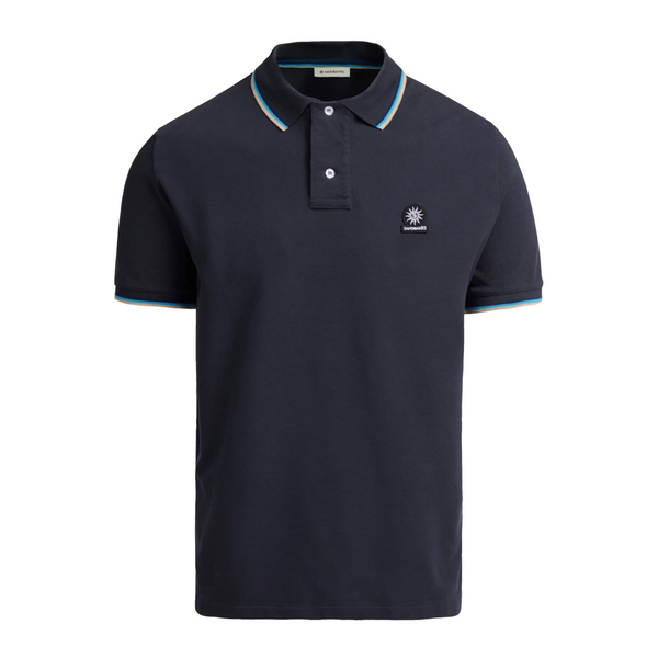 Sandbanks Tipped Badge Logo Polo A1-24 Anthracite