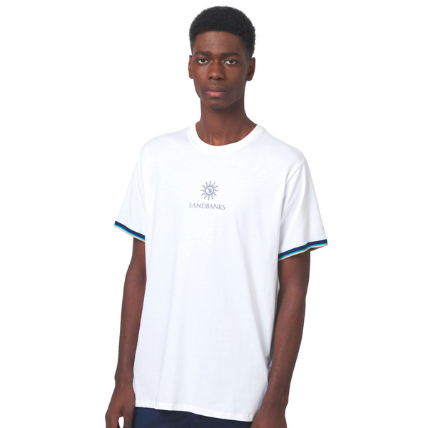Sandbanks Tipped Graphic T-Shirt White