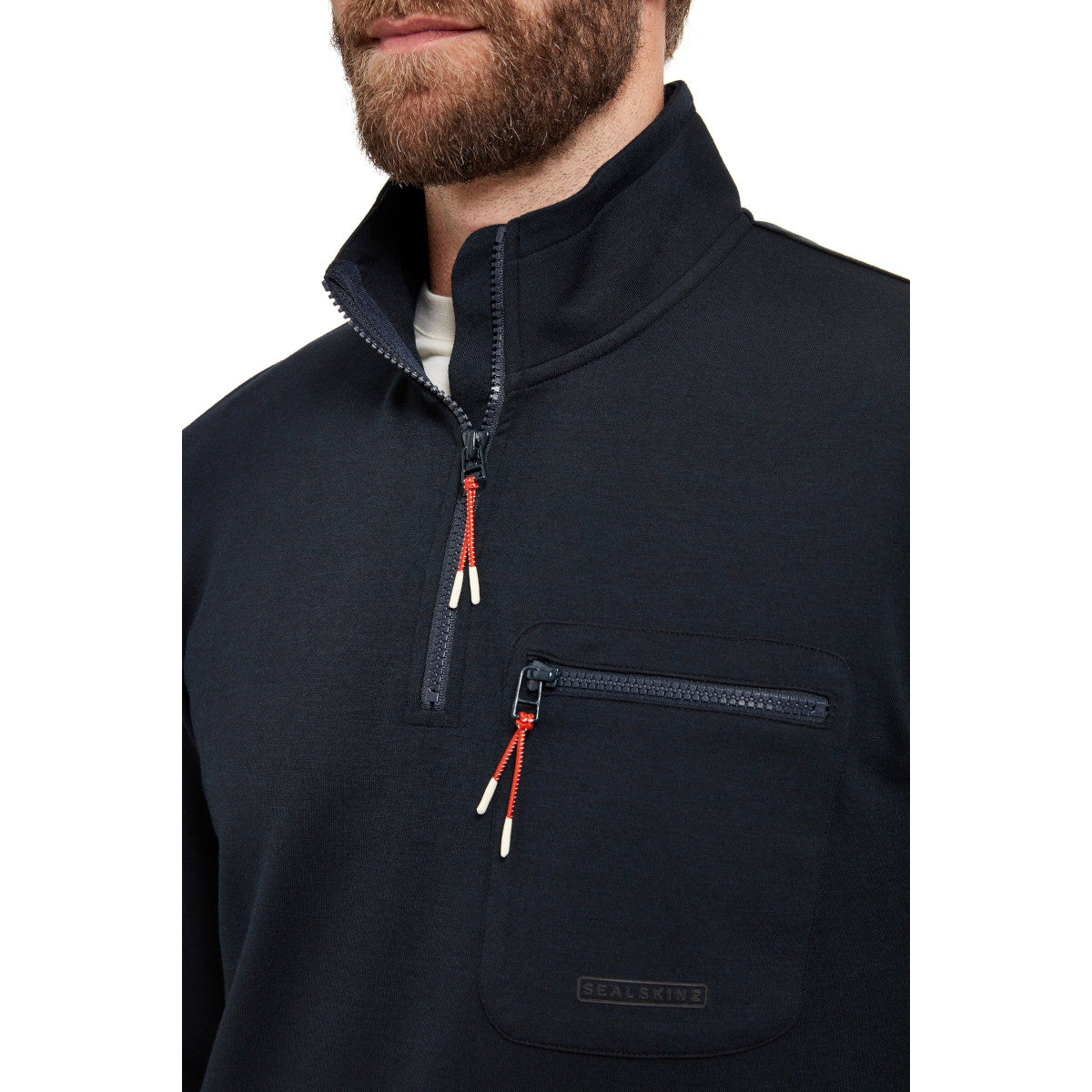 Sealskinz Bunwell Half Zip Funnel Sweatshirt Navy