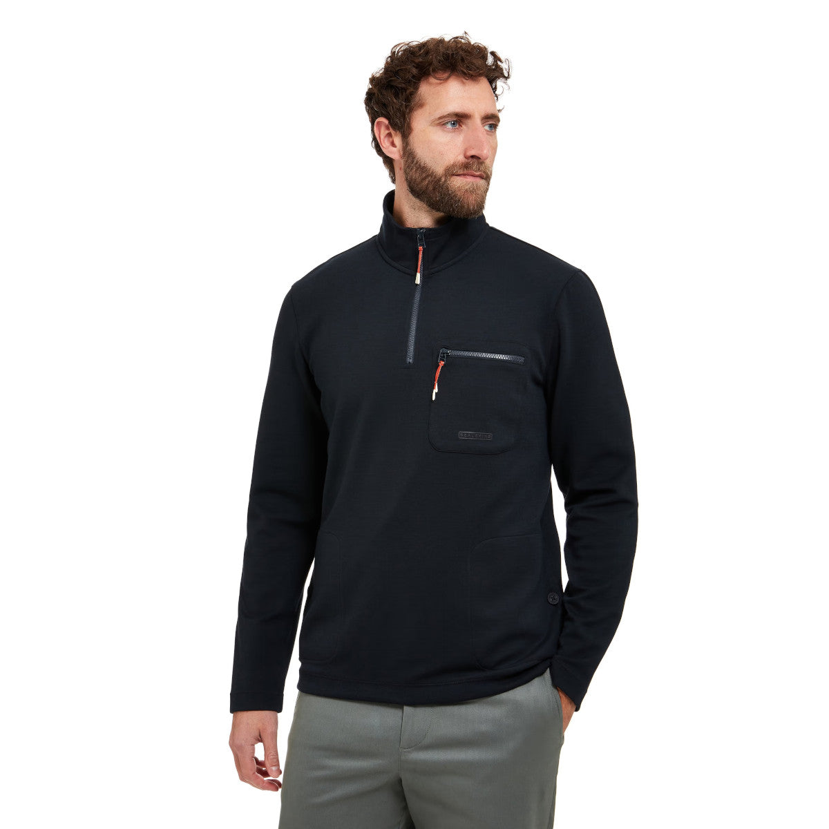 Sealskinz Bunwell Half Zip Funnel Sweatshirt Navy