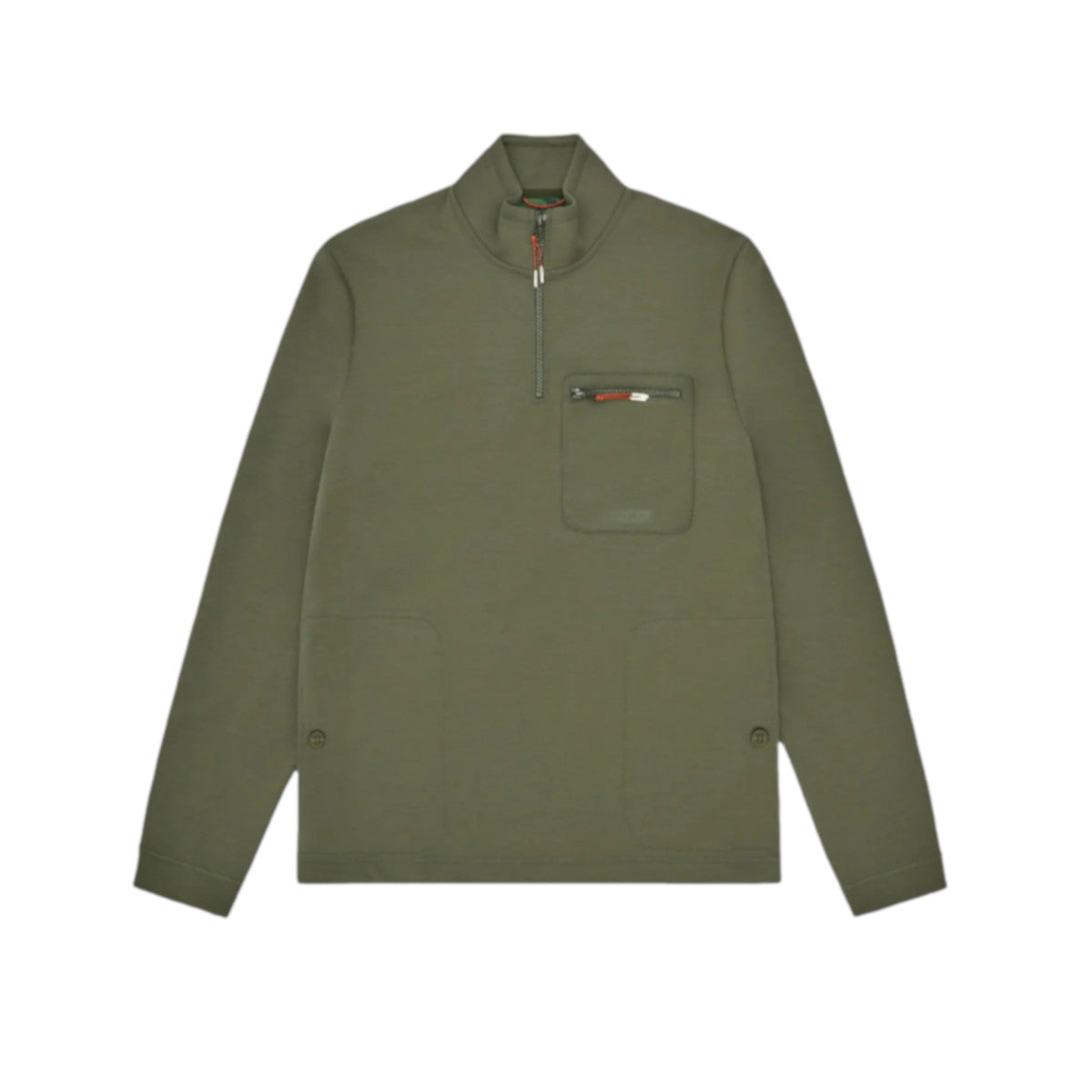 Sealskinz Bunwell Half Zip Funnel Sweatshirt Olive