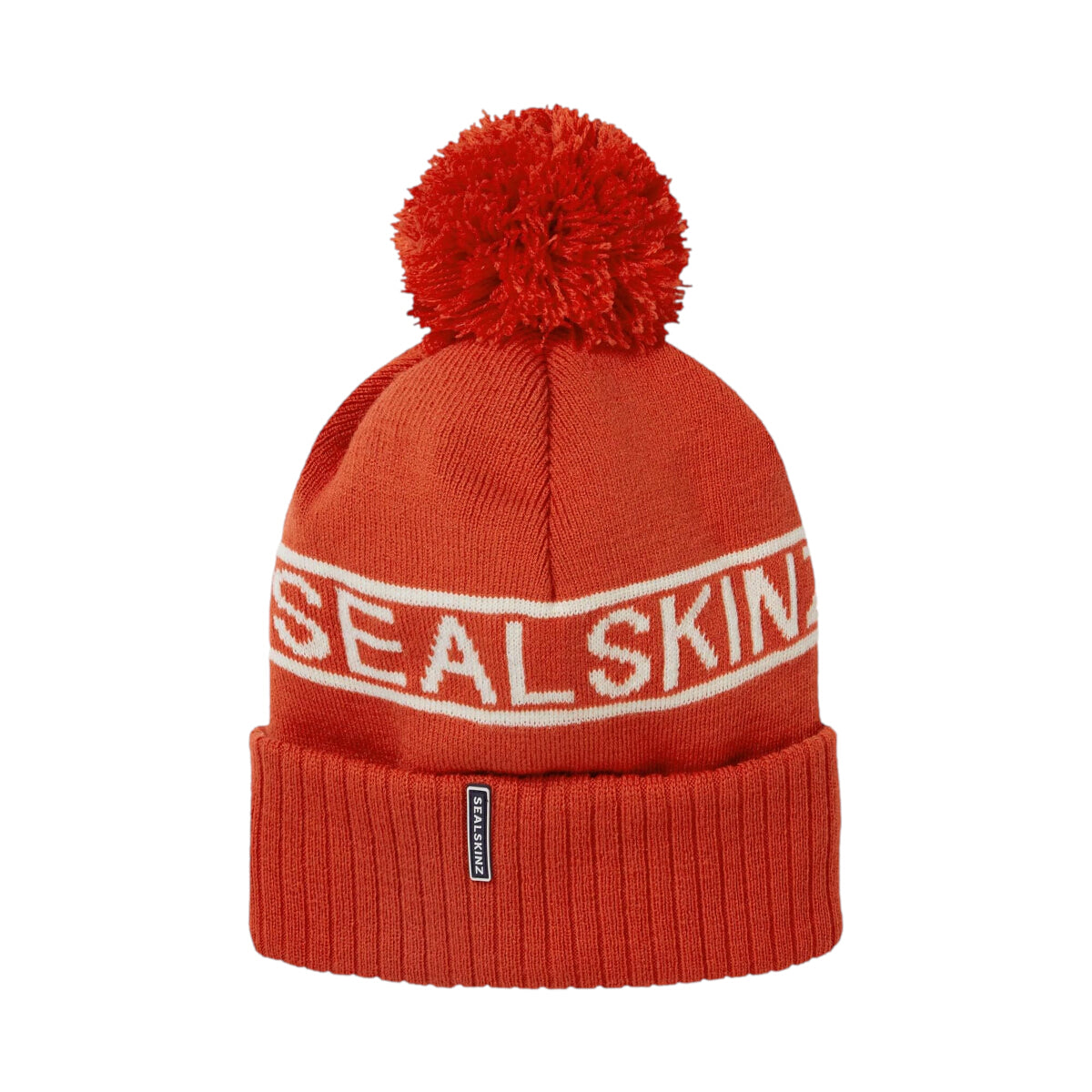 Sealskinz Heacham Bobble Hat Orange/Cream