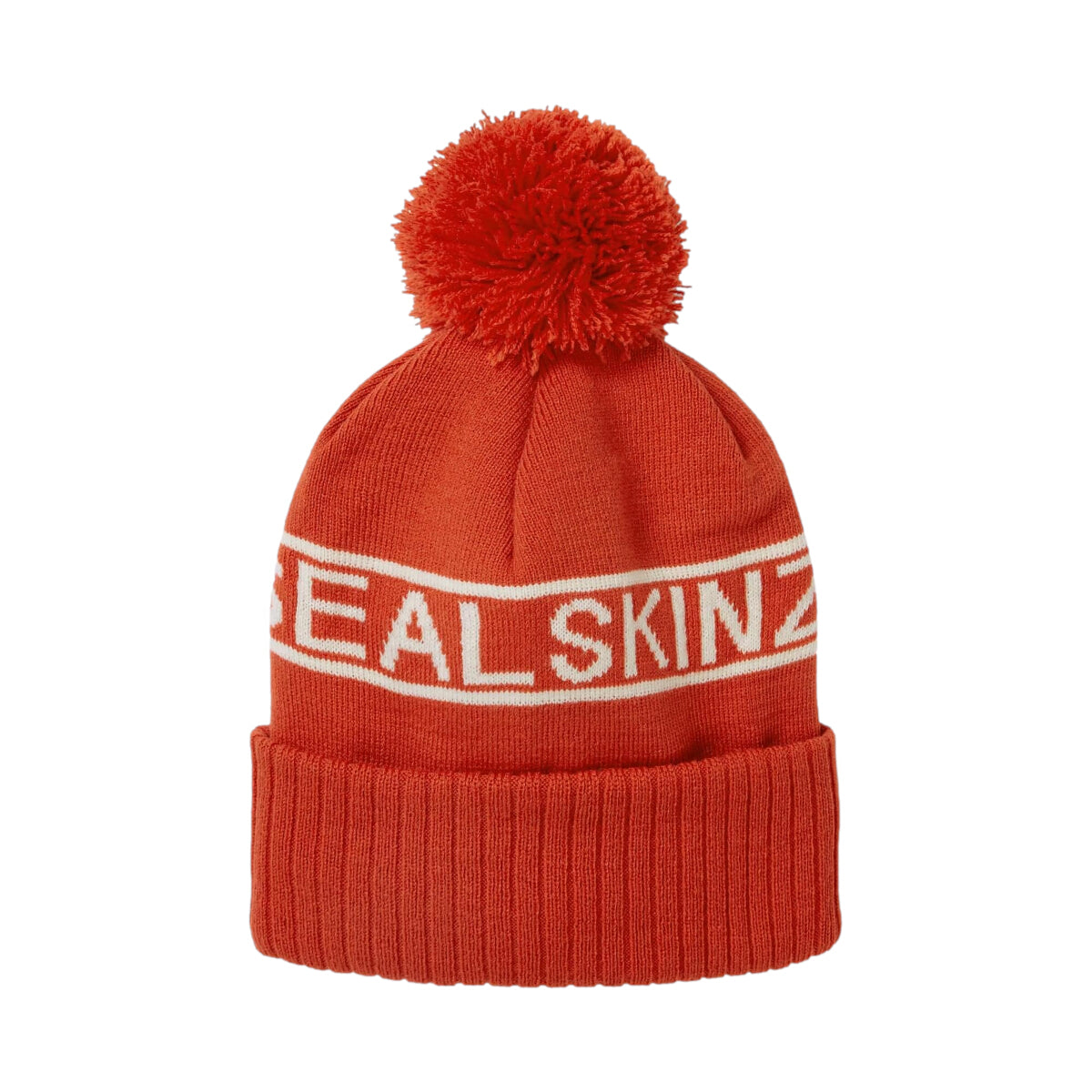 Sealskinz Heacham Bobble Hat Orange/Cream