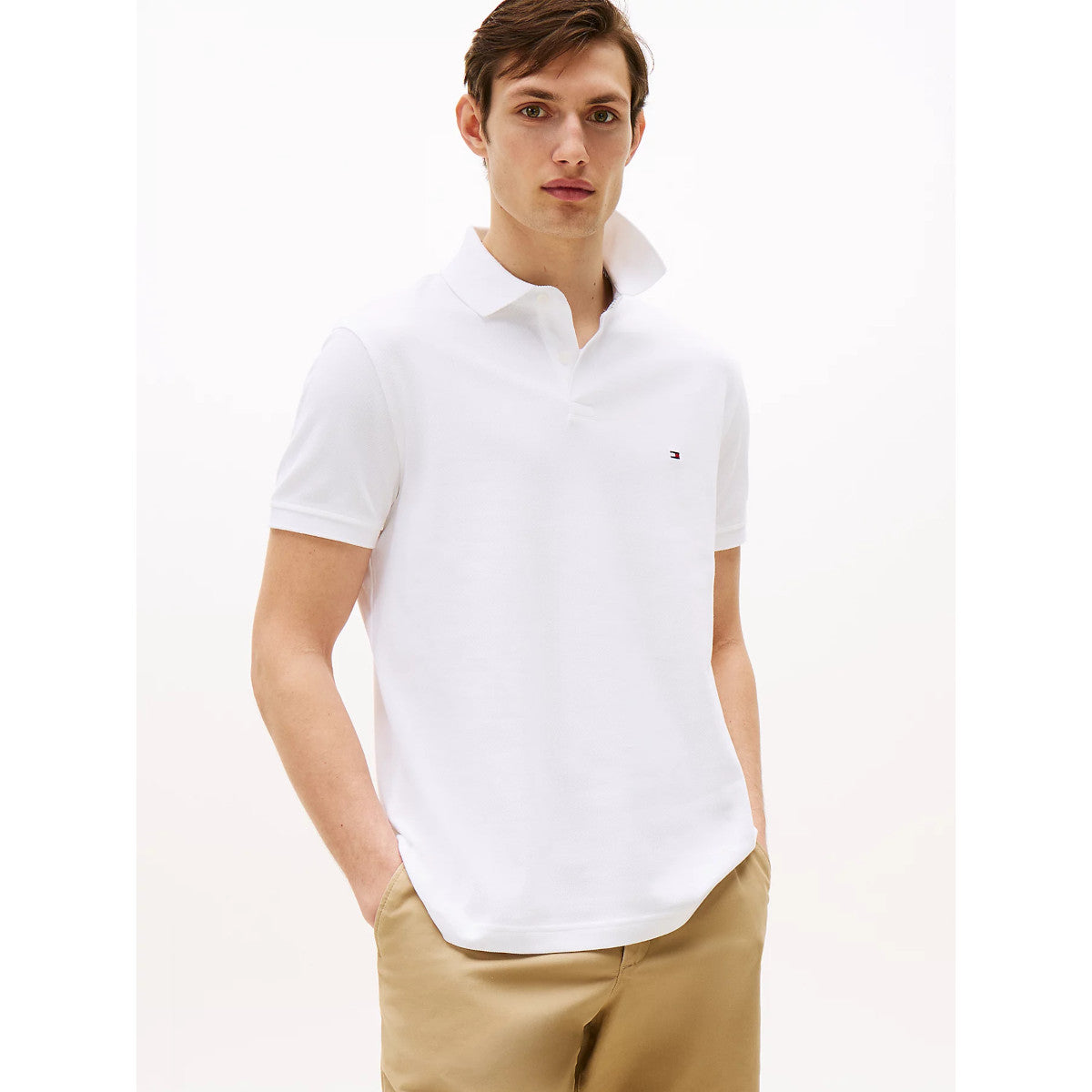 Tommy Hilfiger Core 1985 Reg Polo Shirt YBR White