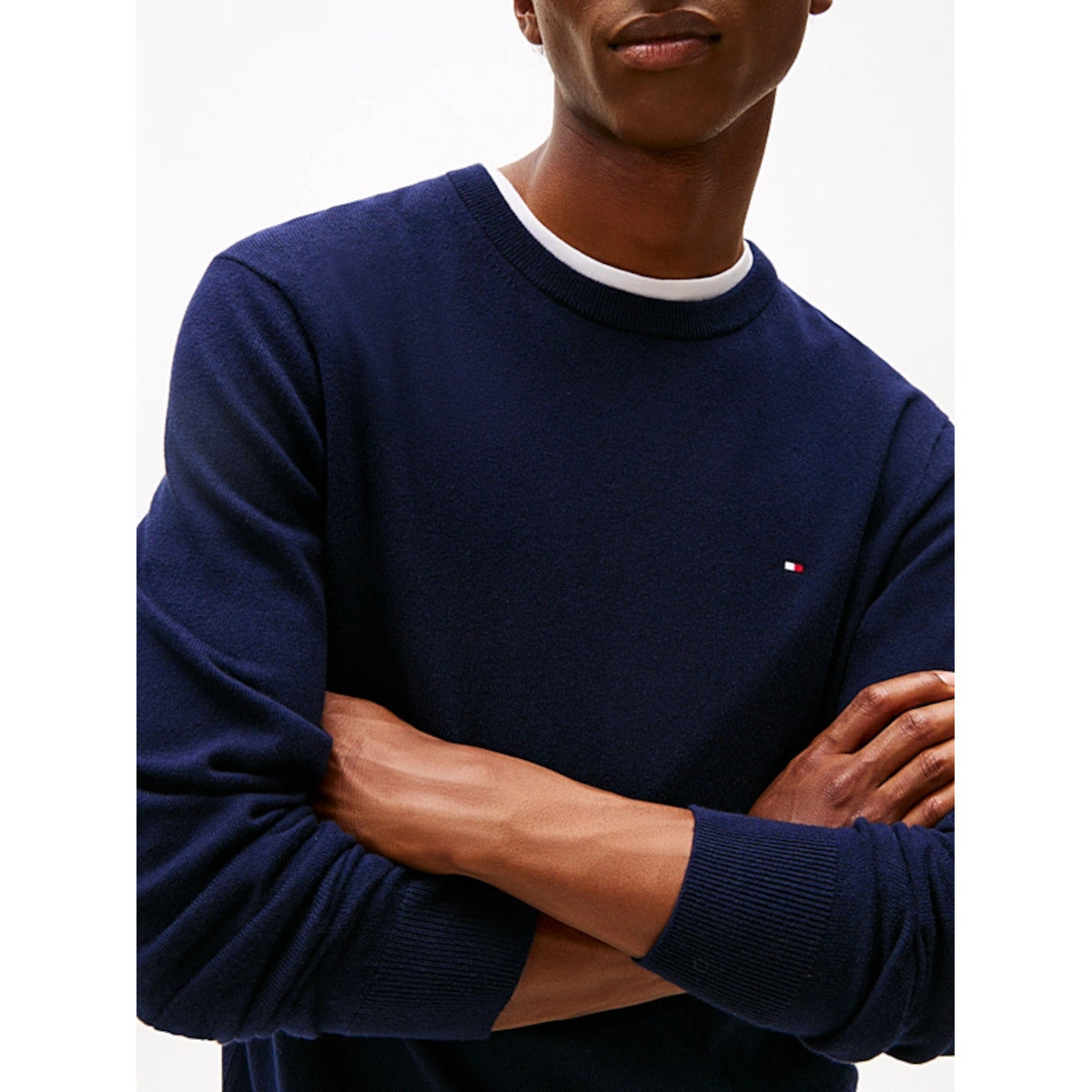 Tommy Hilfiger Crew Neck Sweater with Cashmere DW5  Desert Sky