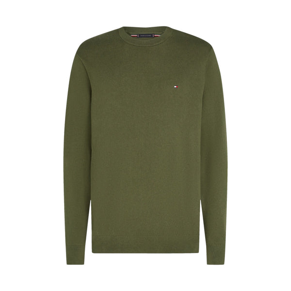 Tommy Hilfiger Crew Neck Sweater with Cashmere MT1 Huntsman Green