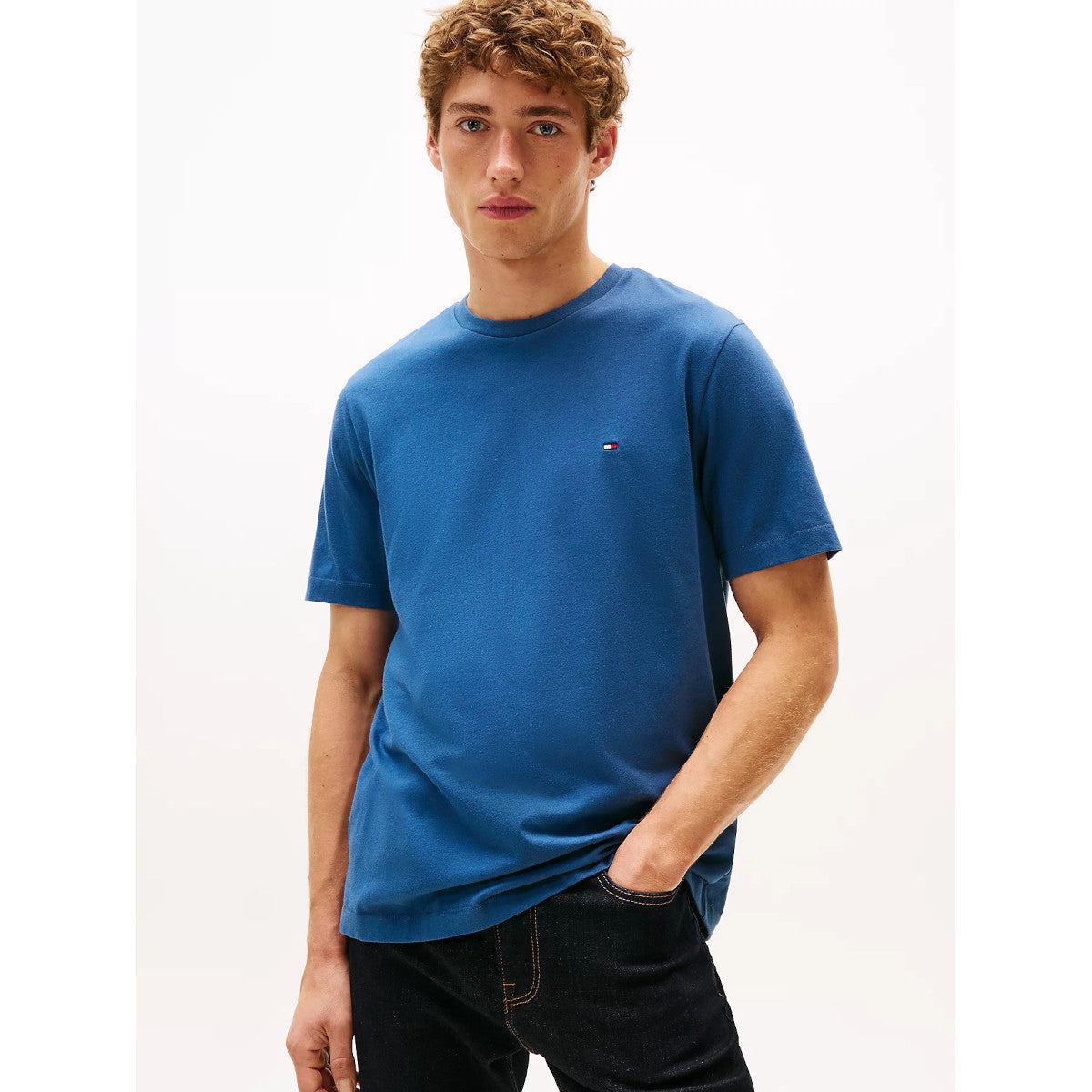 Tommy Hilfiger Ess Reg Fit Solid T-Shirt DBZ Aegean Sea
