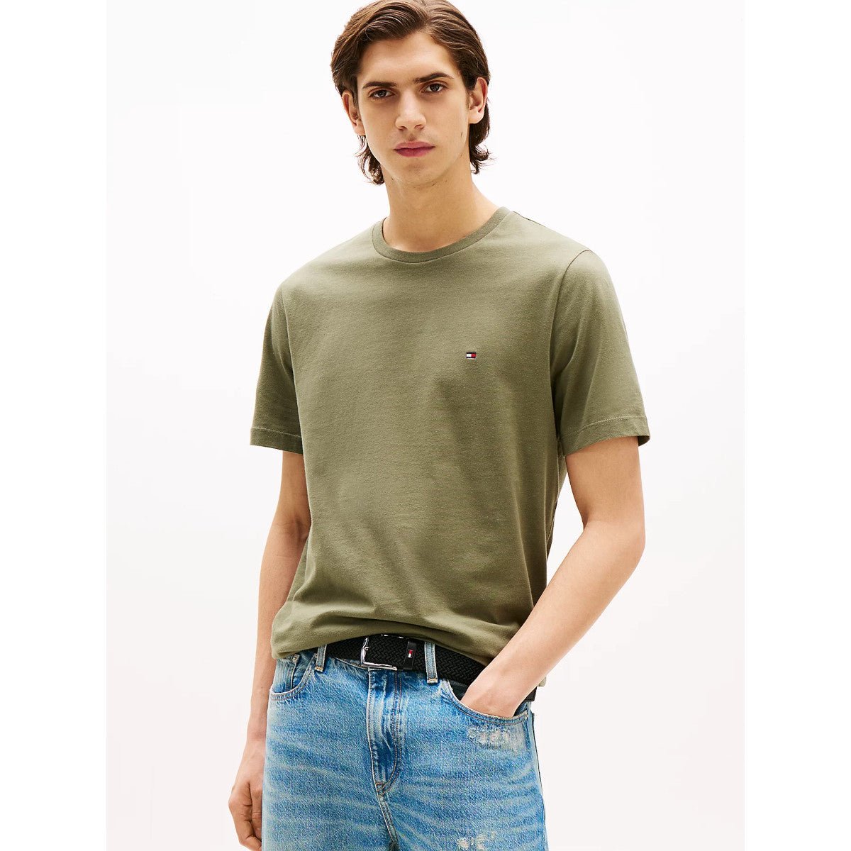 Tommy Hilfiger Ess Reg Fit Solid T-Shirt PLI Battle Green