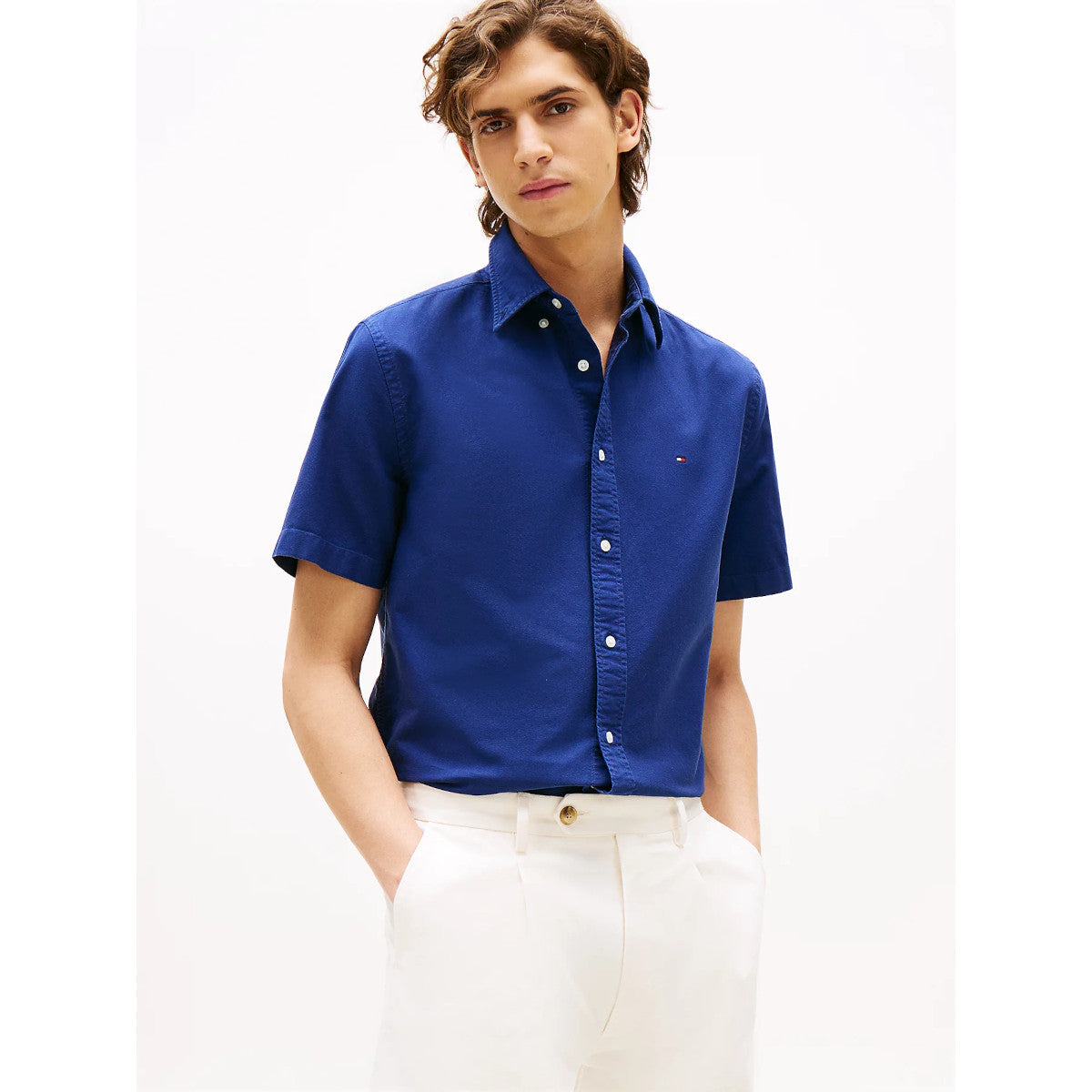 Tommy Hilfiger GMD Oxford SS RF Shirt C7G  Preppy Navy
