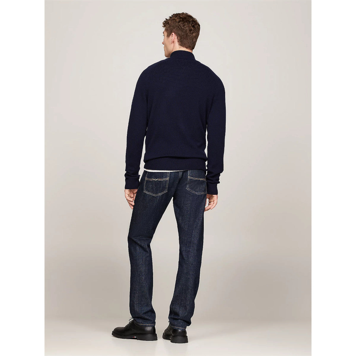 Tommy Hilfiger Lambswool Half Zip Sweater DW5  Desert Sky