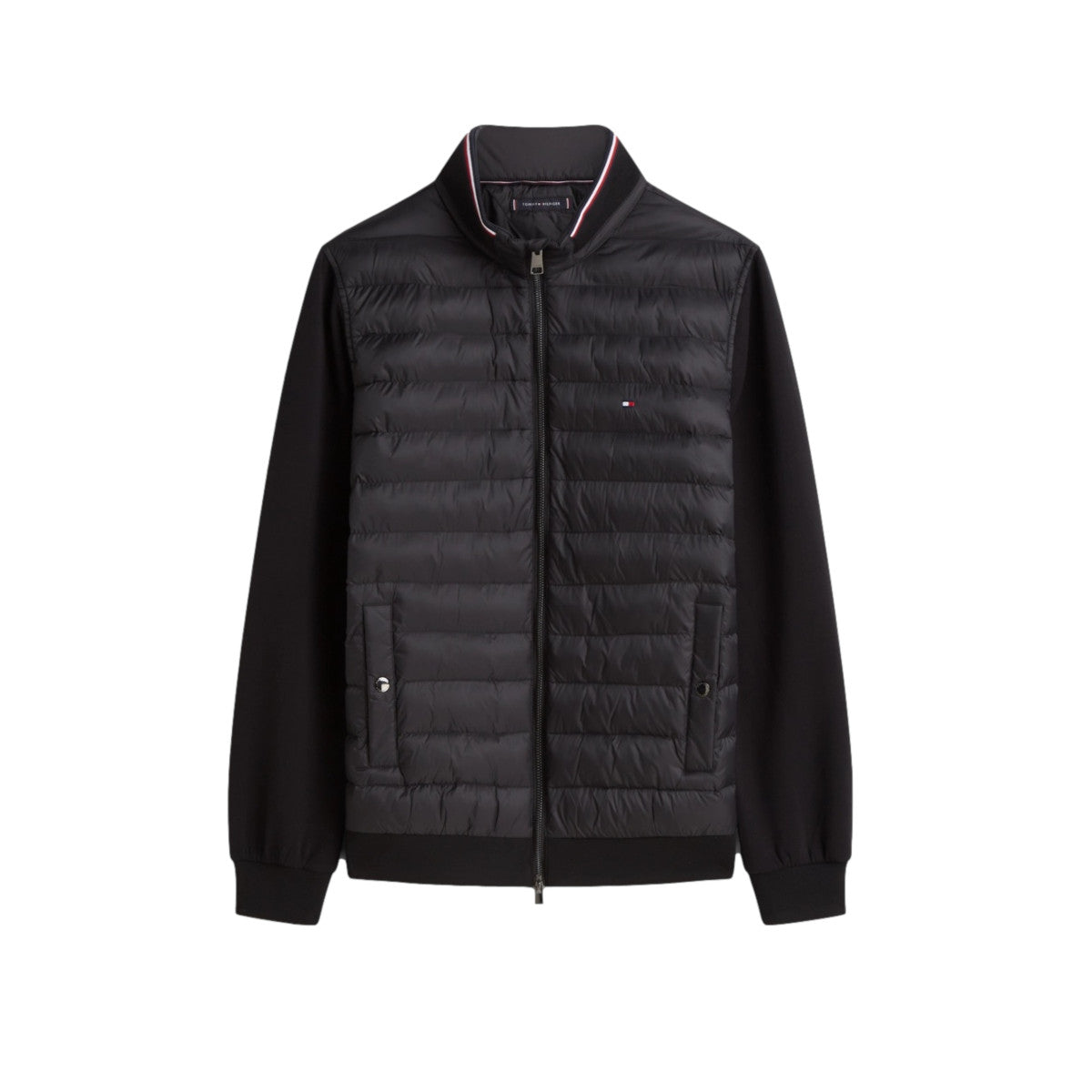 Tommy Hilfiger Mix Media Ess RWB Stand Collar BDS Black