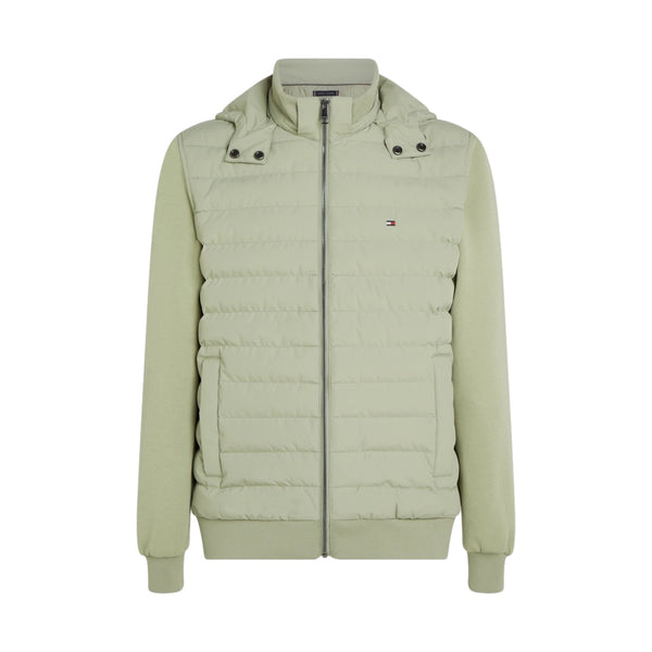 Tommy Hilfiger Mix Media Hooded Zip Through L9A Earth Sage