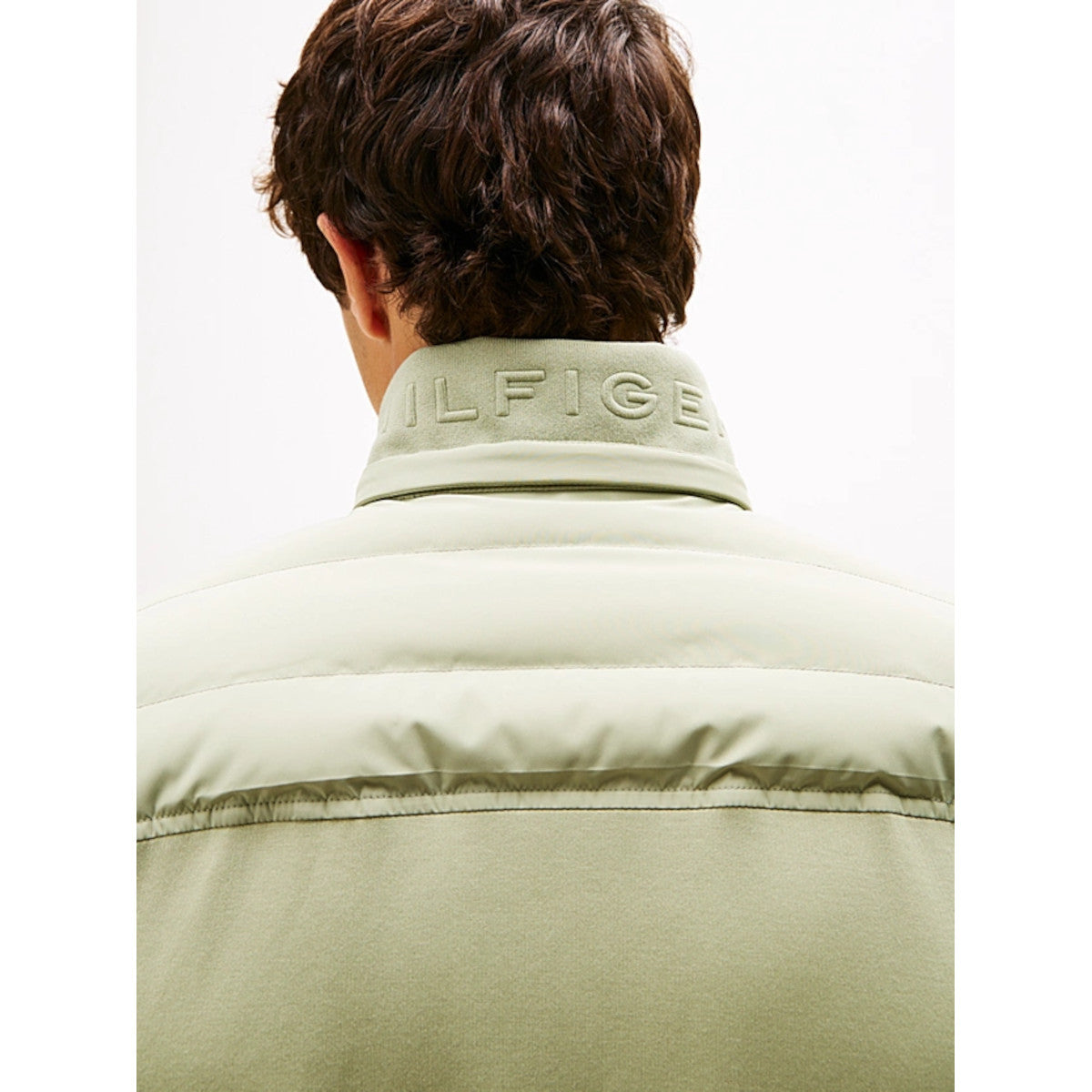 Tommy Hilfiger Mix Media Hooded Zip Through L9A Earth Sage