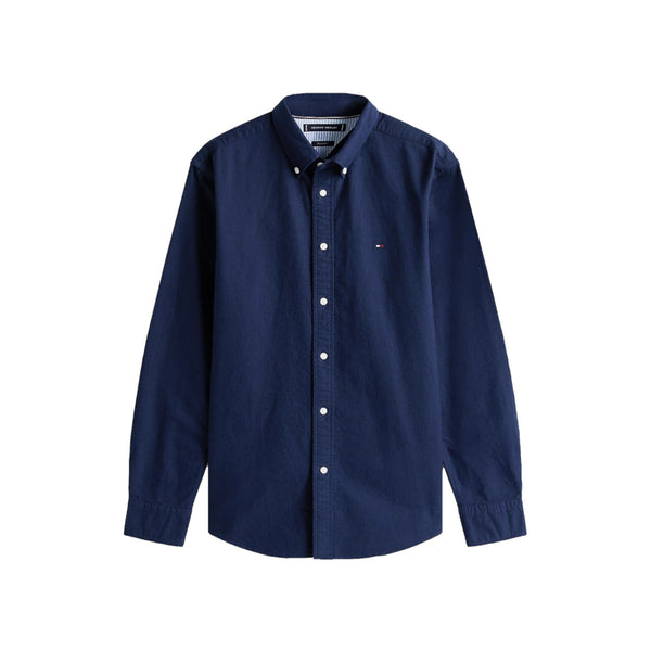 Tommy Hilfiger Solid Heritage Oxford RF Shirt 0G0 Preppy Navy/Desert Sky Solid