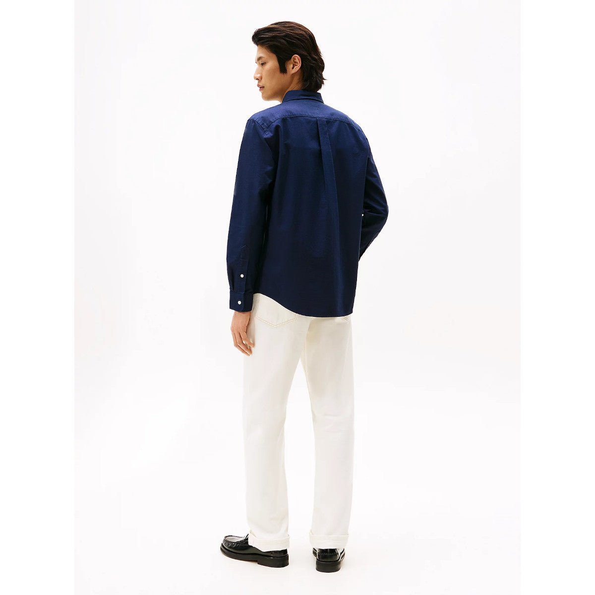 Tommy Hilfiger Solid Heritage Oxford RF Shirt 0G0 Preppy Navy/Desert Sky Solid
